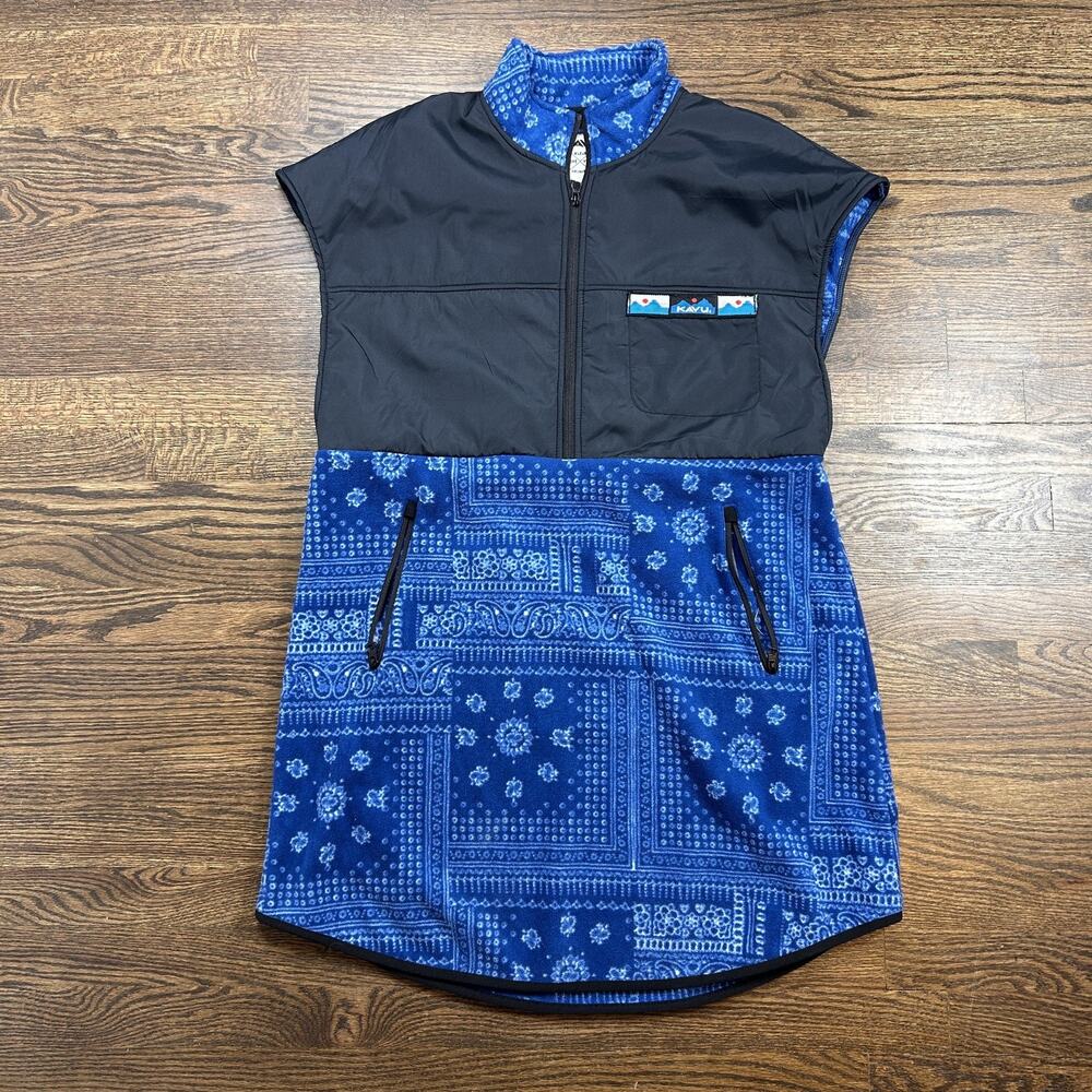 Kavu Blue and Black Fleece Softshell Vesr Dress